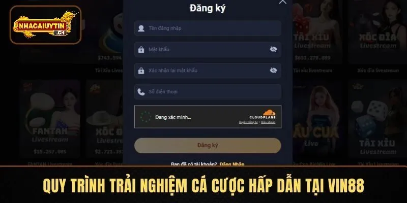 Quy trình trải nghiệm cá cược hấp dẫn tại VIN88